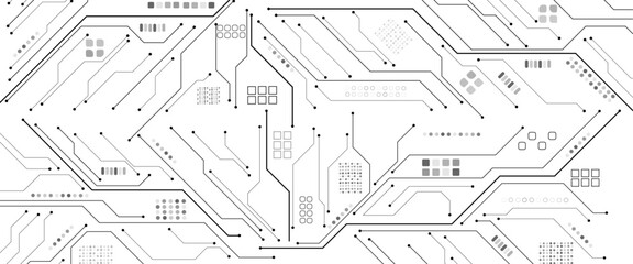 Abstract background electronic printed circuit board, with dot and connection line.