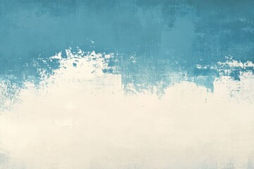 穏やかな青空と白い雲の穂先が重なり合う自然の風景