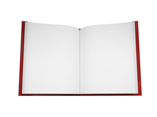 開いた白紙の赤い本