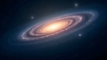 Fototapeta premium Stunning Andromeda Galaxy with Bright Starfield – Deep Space Stock Photo, Andromeda galaxy in space