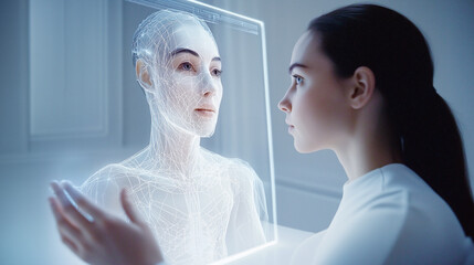 Self-Aware AI Holographic Digital Influencer Redefines Futuristic Tech Innovation, human-ai interaction, artificial intelligence