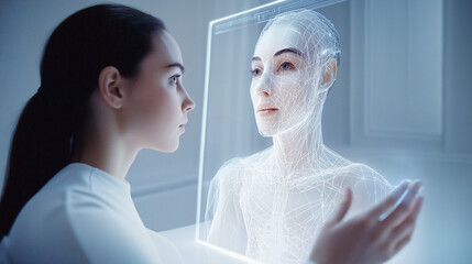 Self-Aware AI Holographic Digital Influencer Redefines Futuristic Tech Innovation, human-ai interaction, artificial intelligence