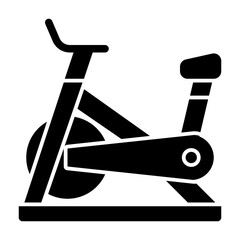 Exercise bike solid icon