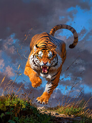 Tiger in the jungle