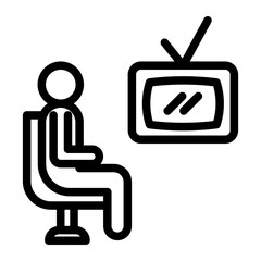 watching Line Icon