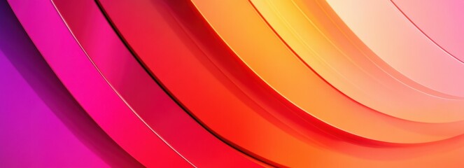 Obraz premium 色彩豊かな曲線が重なる抽象的なデザインがバランスを保ちながら穏やかな印象を与える