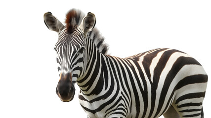 Fototapeta premium Zebra isolated on white background