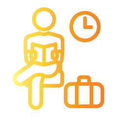 read Line Gradient Icon