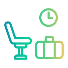 chair Line Gradient Icon