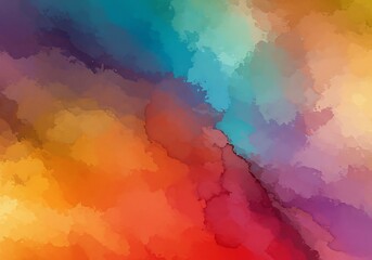 Fototapeta premium Abstract artistic painting featuring blended colors with a watercolor effect