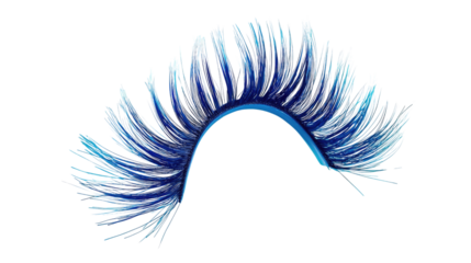 Colorful Blue Feather Eyelash for Creative Makeup Looks and Dramatic Eye Enhancements