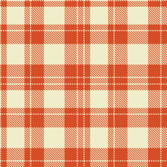Deep Pale and Dusty Deep Orange Seamless Tartan Textile Design
