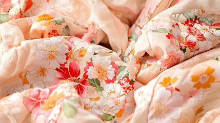 Elegant Floral Pattern Fabric for Fashion and Home Decor Projects