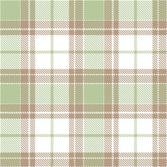 Neon White and Pale Mushroom Seamless Tartan Textile Design