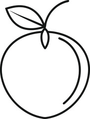 Akebi fruit outline icon on white background.