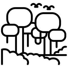 Jungle Icon Lineal Syle