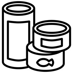 Food Stash Icon Lineal Syle