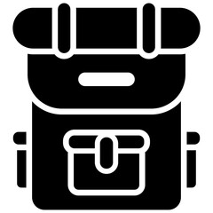 Backpack Icon Black Style
