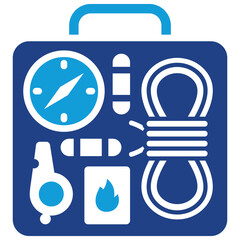 Survival Kit Icon Dual Tone Color Style