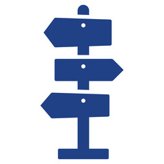 Trail Sign Icon Dual Tone Color Style