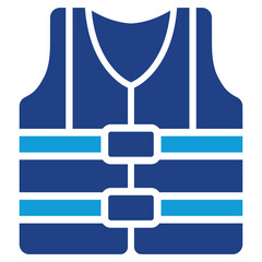 Life Vest Icon Dual Tone Color Style