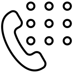 Phone Dialer Icon Lineal Syle