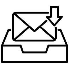 Inbox Tray Icon Lineal Syle