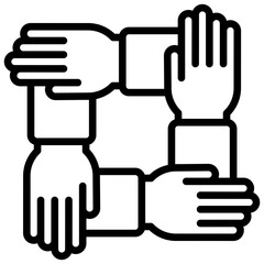 Team Building Icon Lineal Syle