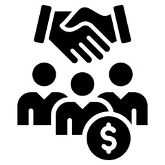 Investor Relations Icon Black Style