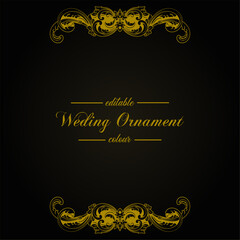 vintage background with golden frame