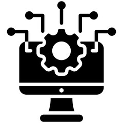 Software Integration Icon Black Style