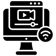 Online Streaming Icon Black Style
