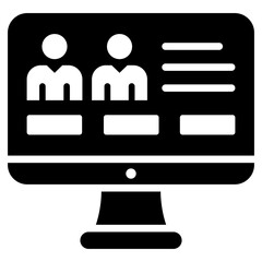 Crm Software Icon Black Style