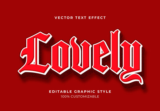 Red Gothic Font Shadow Dramatic Medieval Bold Text Effect