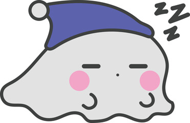 Sleeping ghost illustration