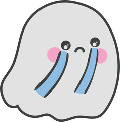 Cry ghost illustration