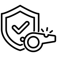 Whistleblower Support Icon Lineal Syle