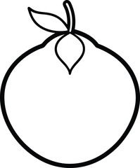 Amla outline icon on white background.