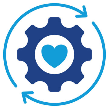 Values Alignment Icon Dual Tone Color Style