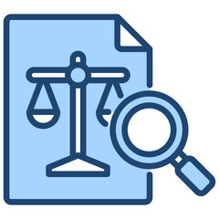 Transparency Ethics Icon Lineal Blue Style