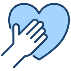 Obraz premium Honest Practice Icon Lineal Blue Style