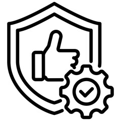 Reliable Service Icon Lineal Syle