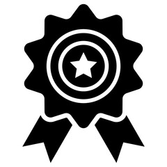 Premium Badge Icon Black Style