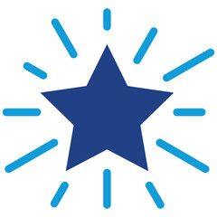 Obraz premium Shining Star Icon Dual Tone Color Style