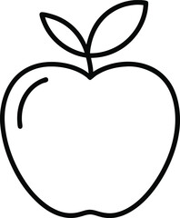 Apple outline icon on white background.