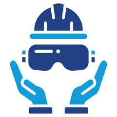 Safety Gear Icon Dual Tone Color Style