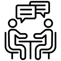 Job Interview Icon Lineal Syle