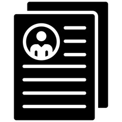 Candidate Profile Icon Black Style