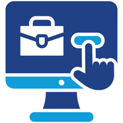 Job Application Icon Dual Tone Color Style