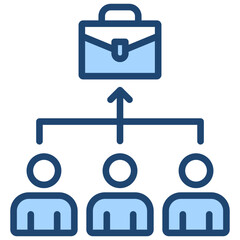 Job Candidate Icon Lineal Blue Style